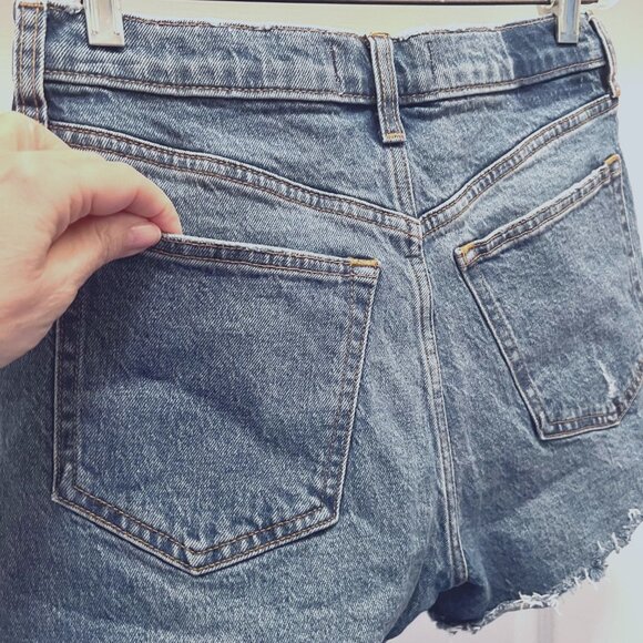 Abercrombie & Fitch-The Moms Short High Rise Denim/Jean Shorts-Sz 2/26-Distress - Picture 11 of 13
